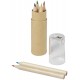 Mini 6 pencils set and pencil sharpener - unit price per 100 pieces.