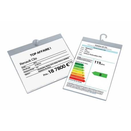 PRICE SHEET HOLDER WITH SUCTION CUP OR HOOK