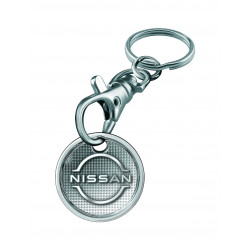 Token (dim. 1€) metal, with carabiner hook