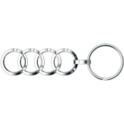 Sleutelhanger Audi Opengewerkte ringen, metaal