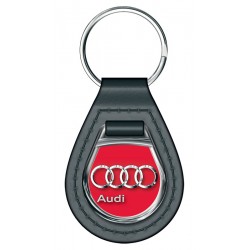 Sleutelhanger Audi Design druppel op simili leer, 1 kleur