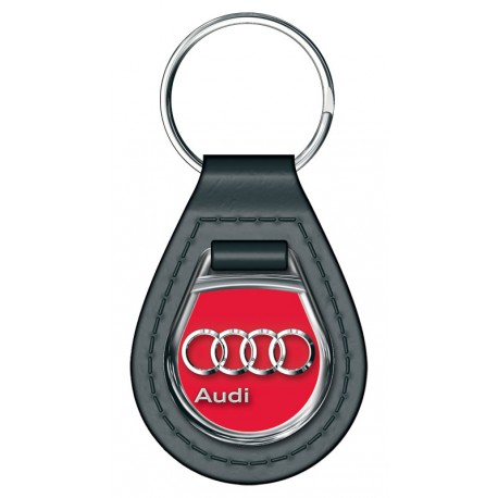 Sleutelhanger Audi Design druppel op simili leer, 1 kleur