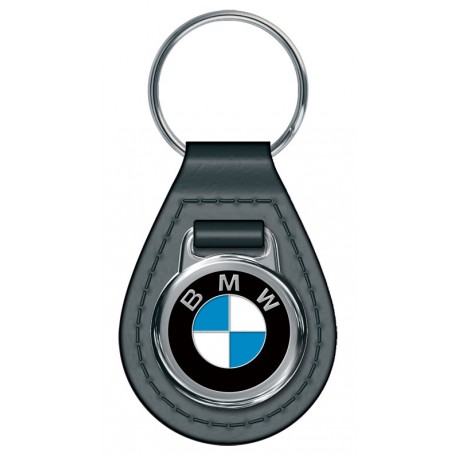 Salie lof Genre Sleutelhanger BMW Rond, 3 kleuren, op simili leer - CISCAR