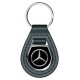 Porte-clés Mercedes Goutte Design 1 couleur sur simili cuir, anneau plat
