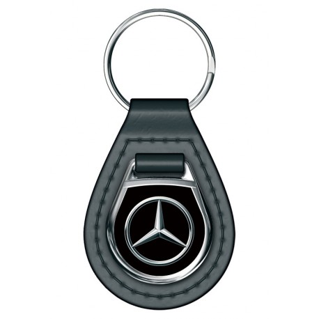 Sleutelhanger Mercedes Design druppel op simili leer, 1 kleur