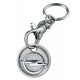 Porte-clés Opel Jeton (dim 1 €), tout métal, avec mousqueton