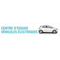 Banner "CENTRE D'ESSAIS VÉHICULES ÉLECTRIQUES"