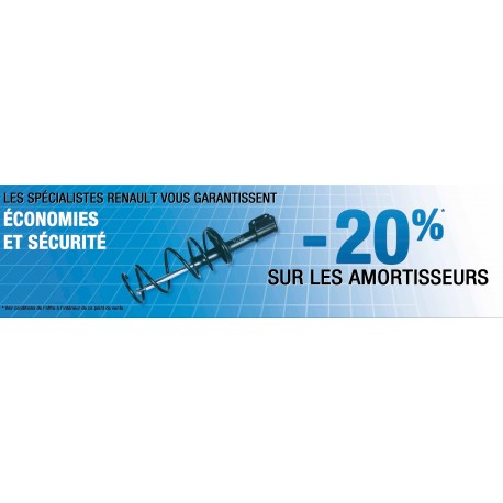 Banderole Renault "-20% SUR LES AMORTISSEURS"