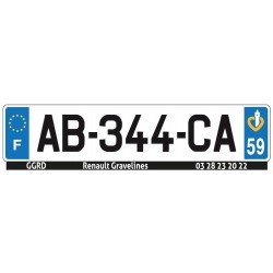 Advertising sticker number plate (42 x 4,1cm) x 10