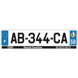 Werbeaufkleber  Nummernschild (42 x 1,4cm) X 10