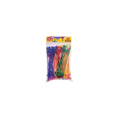 Tiges plastiques multicolores pour ballons - Paquet de 500