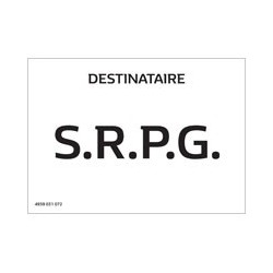 ETIQUETTE ADHESIVE PERMANENT ROUGE - LOT DE 50