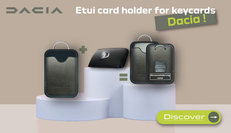 Etui card holder for Dacia keycard WITH ring